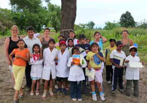 Atelier de tourisme solidaire Trashumantes avec des enfants en Argentine