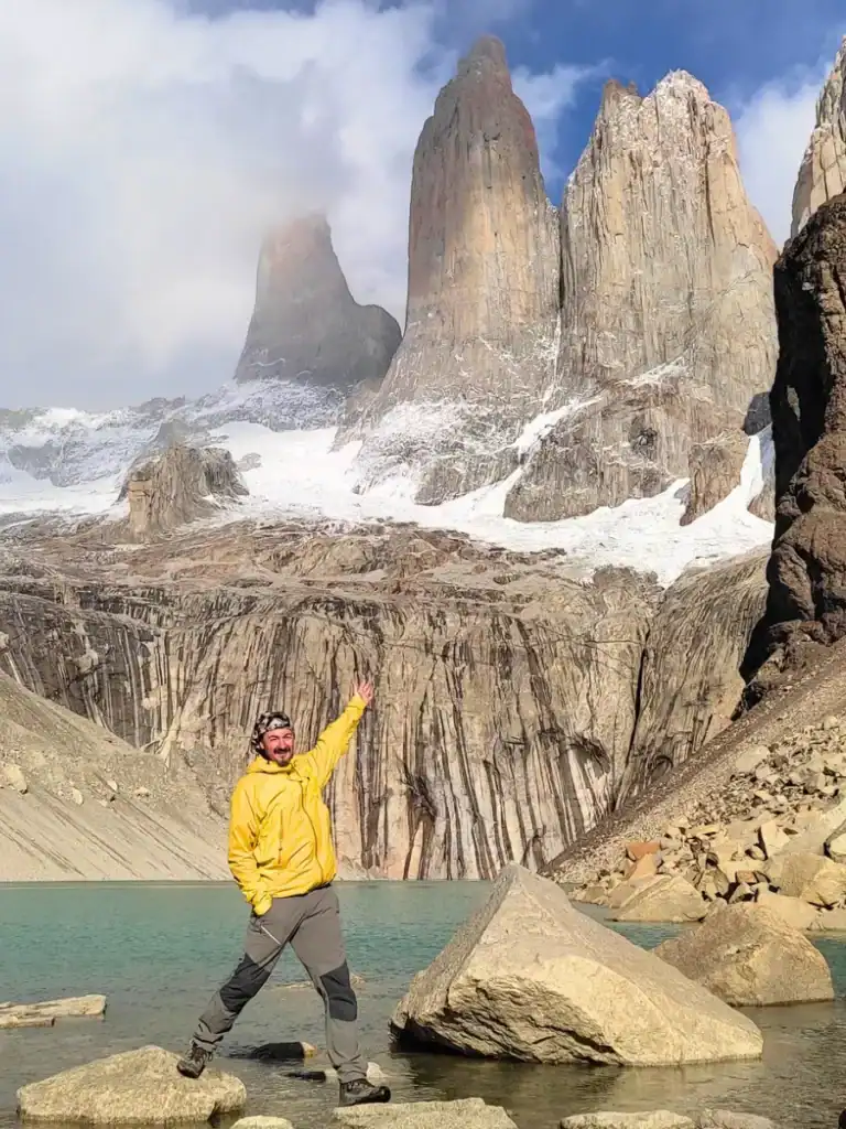 Christophe dans le parc Torres del Paine, au Chili